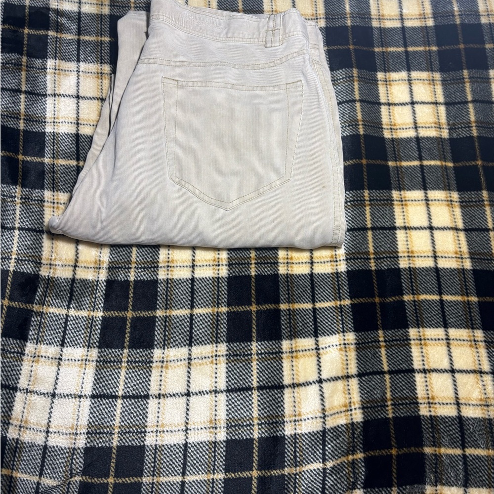 Cream corduroy pants